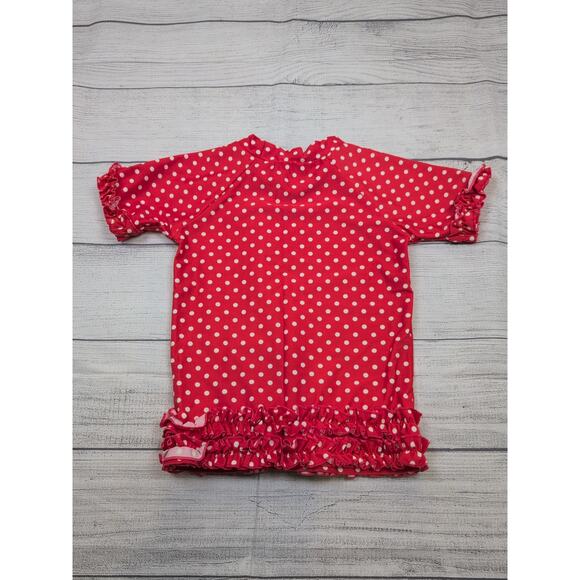 5 Ruffle Butts Polka Dot Rash Guard - Picture 4 of 5